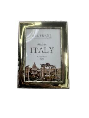 Beltrami Picture Frame Real Silver Plated Beaded Made In Italy Traditional